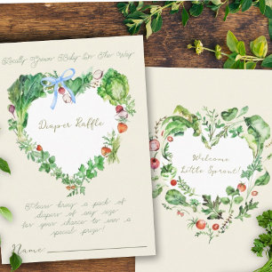 Locally Grown Baby Shower Diaper Raffle Enclosure Card