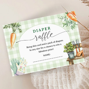 Locally Grown Baby Shower Diaper Raffle Enclosure Card