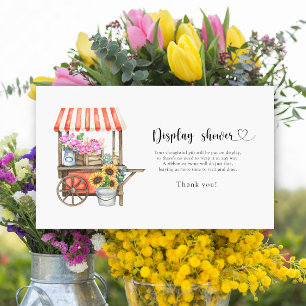 Locally grown baby shower - display shower card