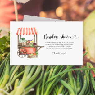 Locally grown baby shower - display shower card