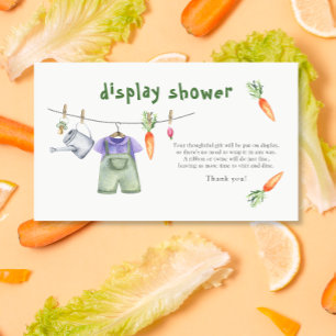 Locally grown baby shower - display shower card