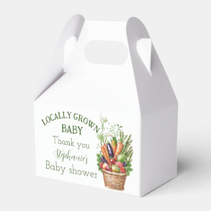 Locally Grown Baby Shower Farmers Market Favor Boxes