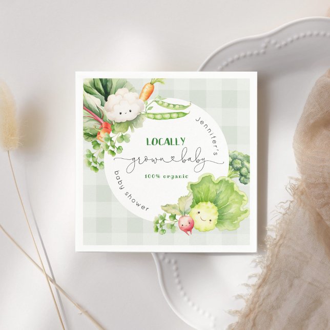 Locally grown baby shower Farmers market Napkins (Creator Uploaded)