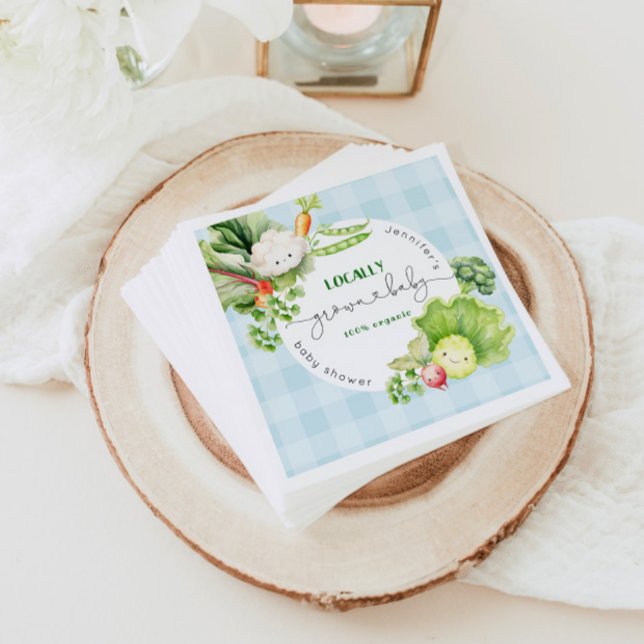 Locally grown baby shower Farmers market Napkins (Creator Uploaded)