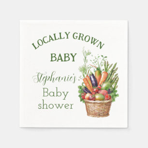 Locally Grown Baby Shower Farmers Market Napkins