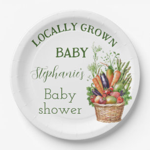 Locally Grown Baby Shower Farmers Market Paper Plates