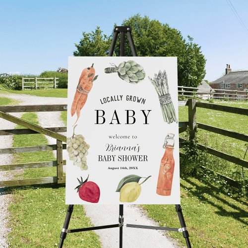 Locally Grown Baby Shower Farmers Market Welcome Foam Board