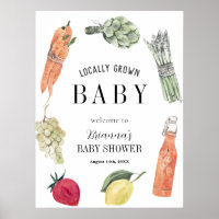 Locally Grown Baby Shower Farmers Market Welcome