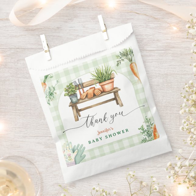 Locally Grown Baby Shower Favor Bag (Clipped)