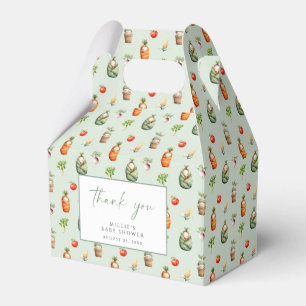 Locally Grown Baby Shower Favor Box Sage Green