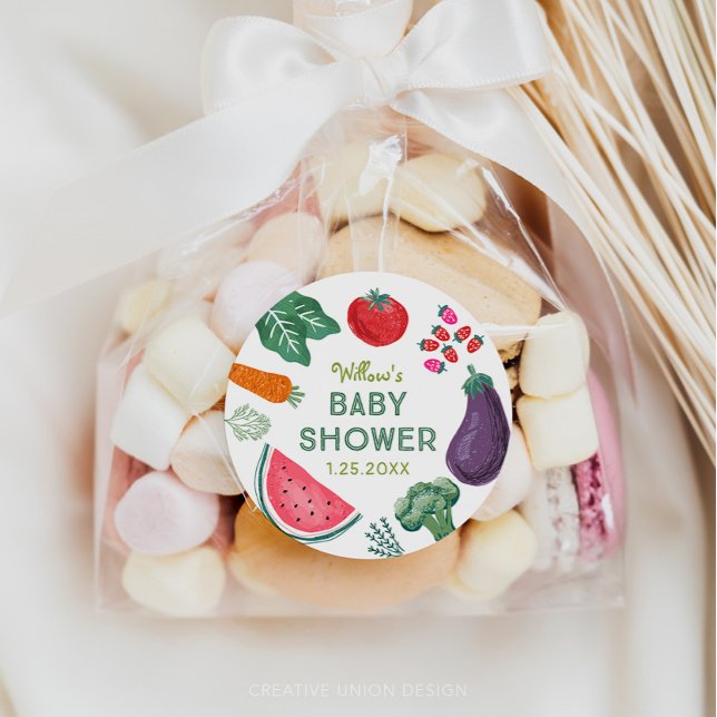 Locally Grown Baby Shower Favor Stickers (Creator Uploaded)
