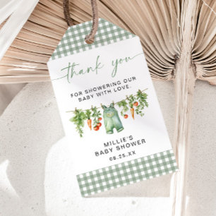 Locally Grown Baby Shower Favor Tag Thank You Sage