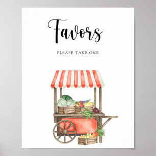 Locally Grown baby shower Favors Poster