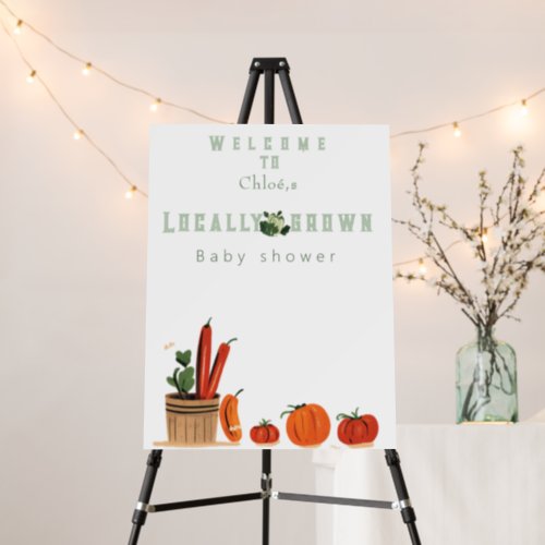 Locally grown  baby shower  foam board