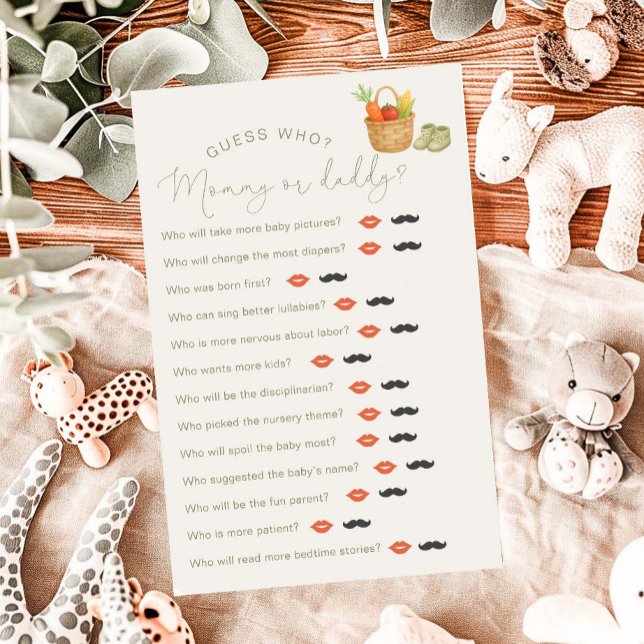 Locally Grown Baby Shower "Guess Who" Game (Creator Uploaded)