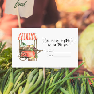 Locally grown baby shower - How many vegetables Enclosure Card