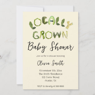 Locally Grown Baby Shower Invitation