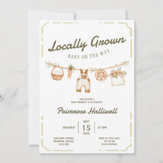 Locally Grown Baby Shower Invitation
