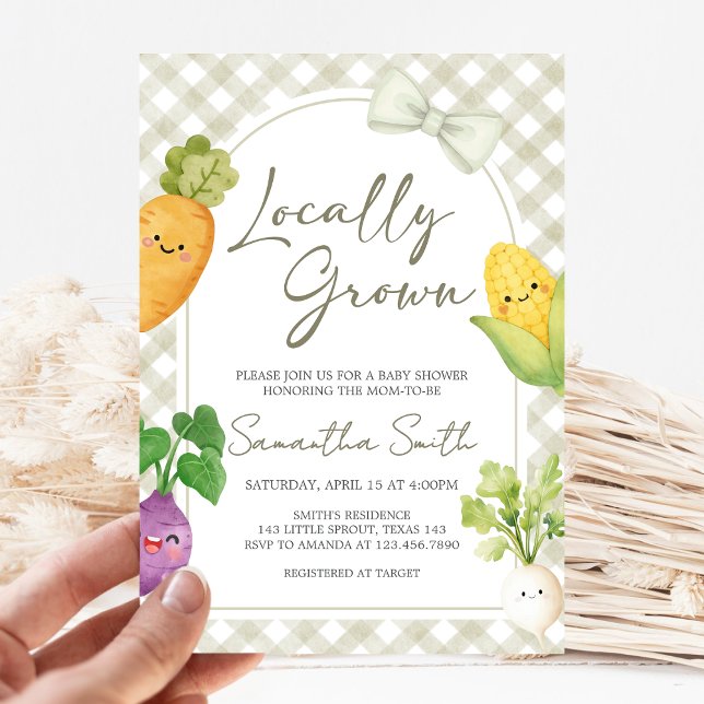 Locally Grown Baby Shower Invitation (Locally Grown Baby Shower Invitation)