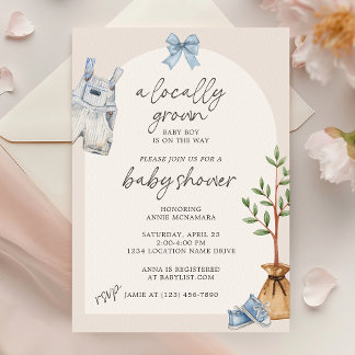 Locally Grown Baby Shower Invitation