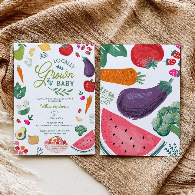 Locally Grown Baby Shower Invitation (Creator Uploaded)