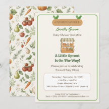 Locally Grown Baby Shower Invitation Template