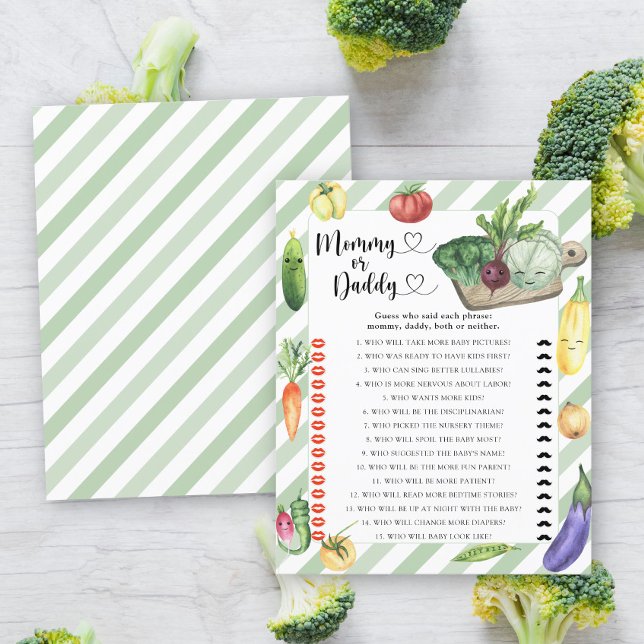 Locally grown baby shower - mommy or daddy game (Creator Uploaded)