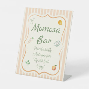 Locally Grown Baby Shower Momosa Bar Pedestal Sign
