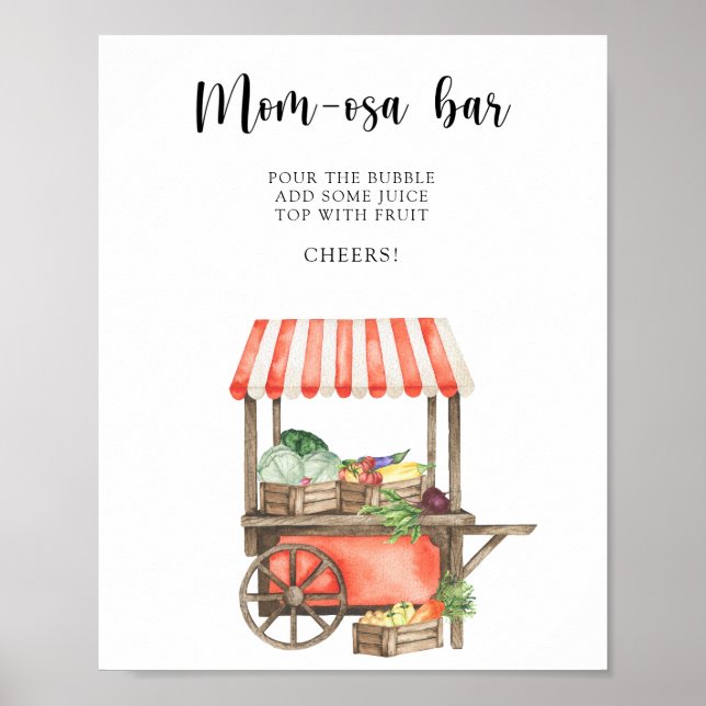 locally grown baby shower - Momosa bar Poster (Front)