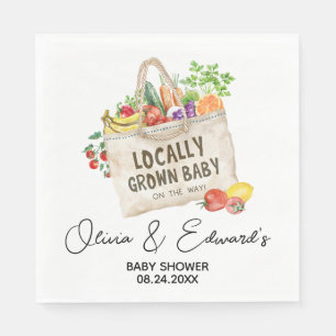Locally Grown Baby Shower Napkins