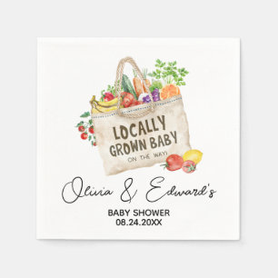 Locally Grown Baby Shower Napkins