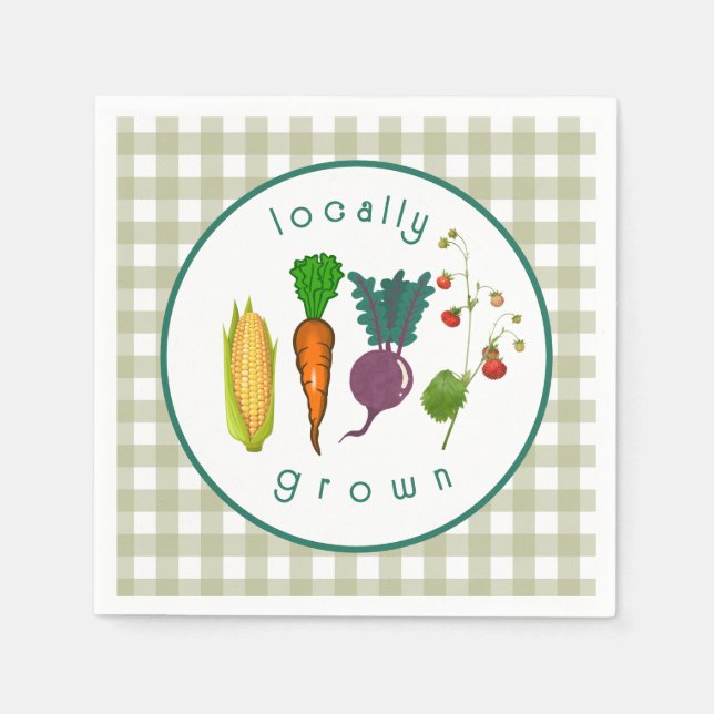 Locally Grown Baby Shower  Napkins (Front)