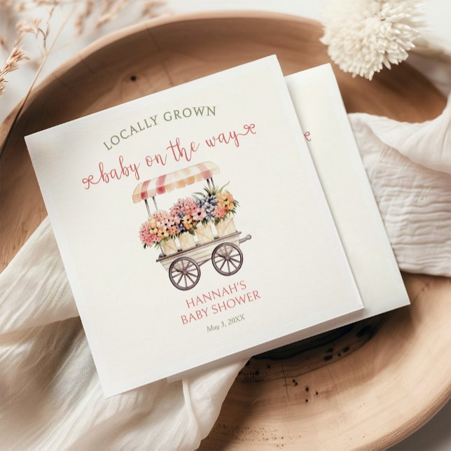 Locally Grown Baby Shower Napkins (Creator Uploaded)