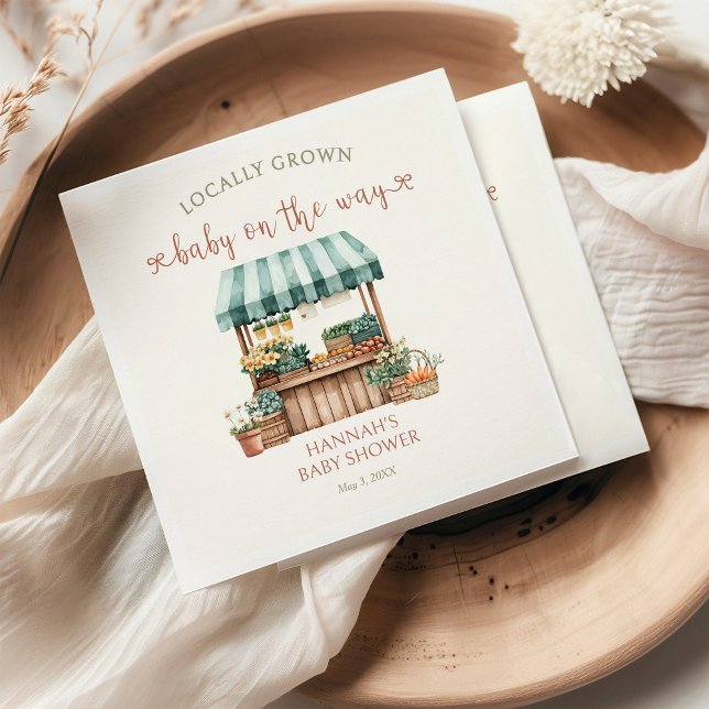 Locally Grown Baby Shower Napkins (Creator Uploaded)