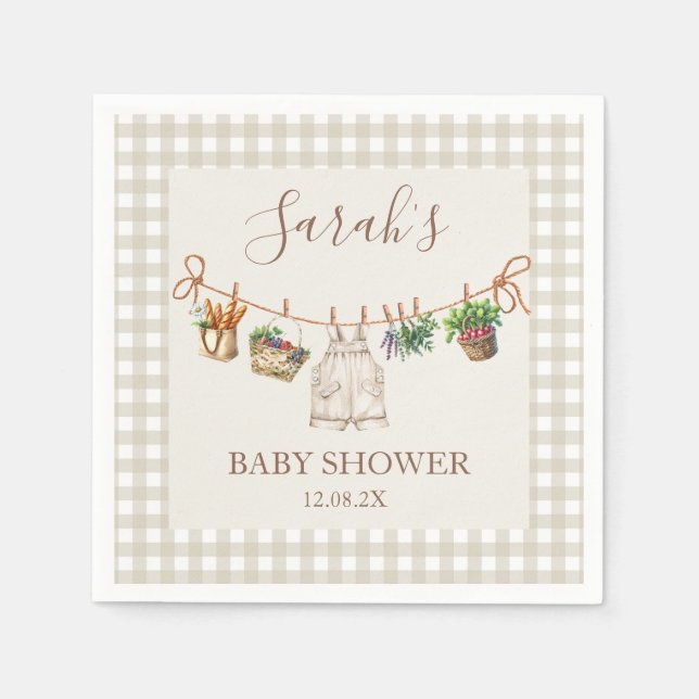 Locally Grown Baby Shower Napkins (Front)