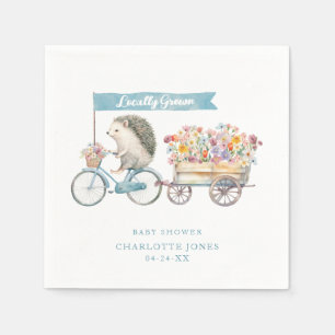 Locally Grown Baby Shower Napkins – Blue Bicycle
