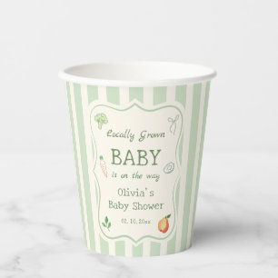 Locally Grown Baby Shower Paper Cups