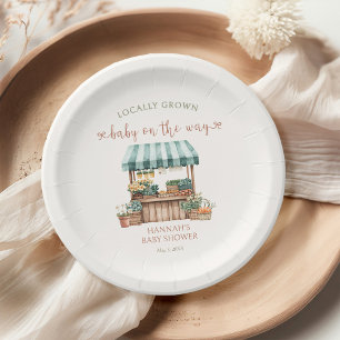 Locally Grown Baby Shower Paper Plates