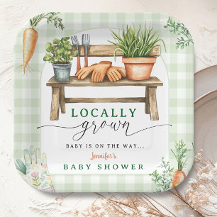 Locally Grown Baby Shower  Paper Plates