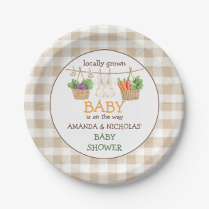 Locally Grown Baby Shower Paper Plates
