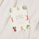 Locally Grown Baby Shower Party Invite<br><div class="desc">Get ready for a day of fun,  laughter,  and exciting surprises! Invite guests to a kids birthday party with this unique and happy invitation. Highlight important party details as well as activities,  food,  theme and RSVP and contact details. Font is editable.</div>