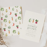 Locally Grown Baby Shower Party Invite<br><div class="desc">Get ready for a day of fun,  laughter,  and exciting surprises! Invite guests to a kids birthday party with this unique and happy invitation. Highlight important party details as well as activities,  food,  theme and RSVP and contact details. Font is editable.</div>