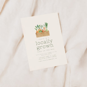 Locally Grown Baby Shower Party Invite