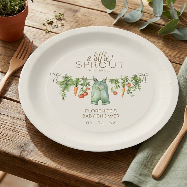 Locally Grown Baby Shower Party Paper Plates (Creator Uploaded)