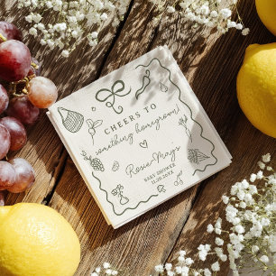 Locally Grown Baby Shower Rustic Farmer’s Market Napkins
