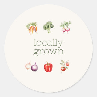 Locally Grown Baby Shower Sticker