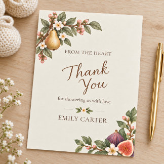 Locally Grown Baby Shower Thank You Card