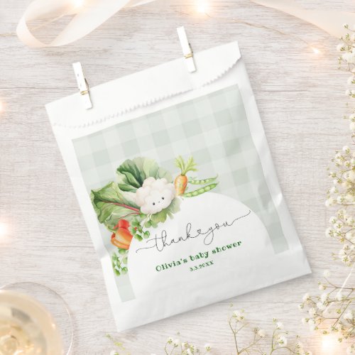 Locally grown baby shower thank you favor bag