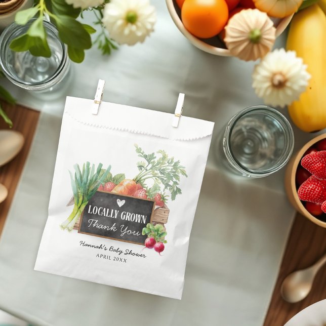 Locally Grown Baby shower Thank You  Favor Bag (Creator Uploaded)