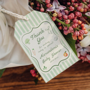 Locally grown baby shower Thank You Favor Gift Tags